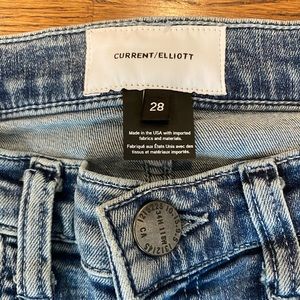 Current/Elliott Raw Hem Skinny Jeans